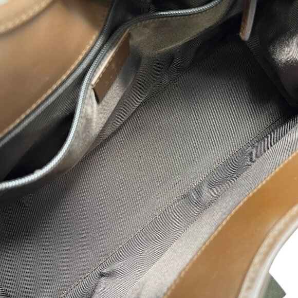 GUCCI Vintage GG Monogram Jackie Shoulder Bag Brown Beige Silver Canvas [105286] - Picture 10 of 11